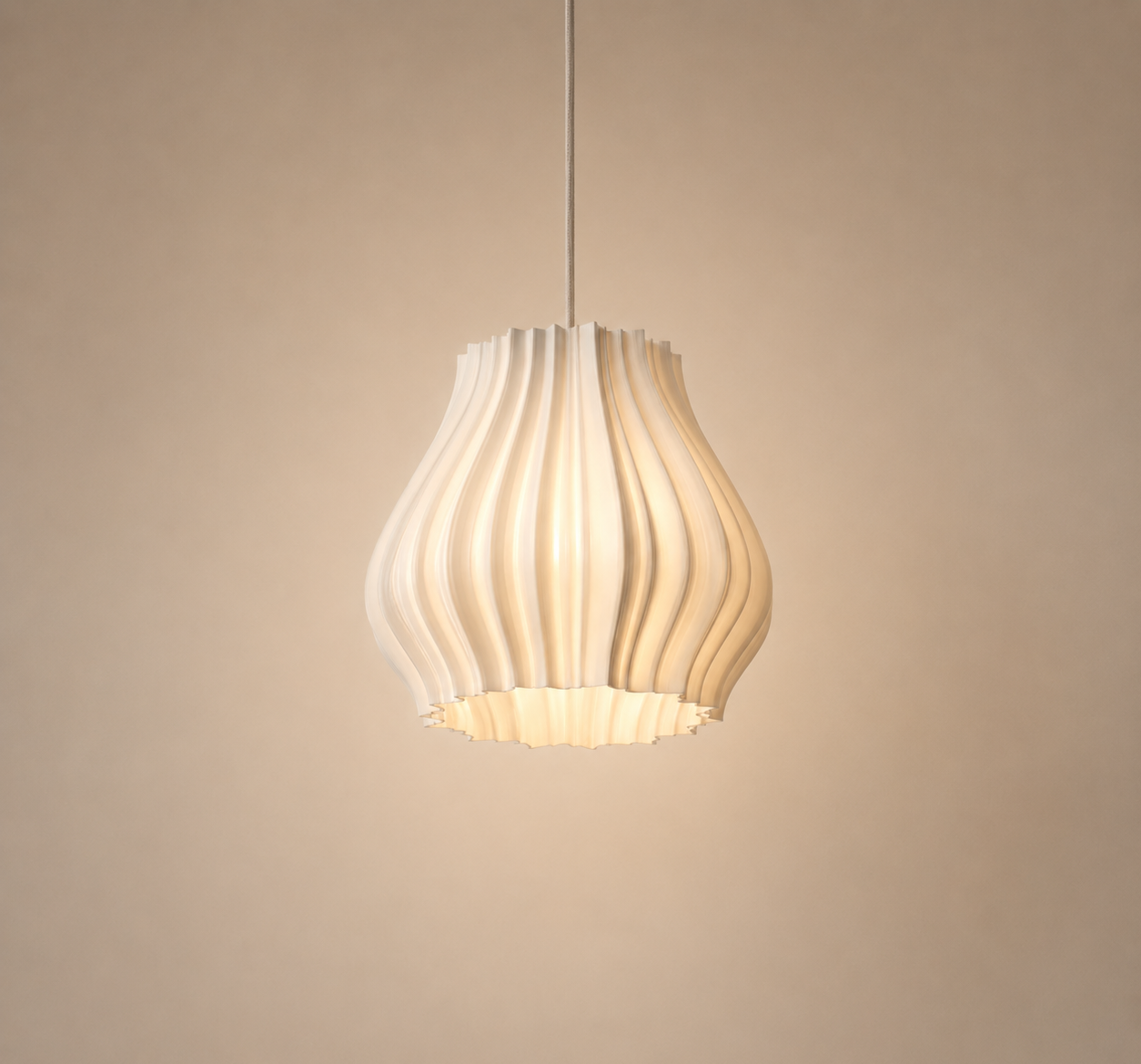 Ceiling lamp with warm glow