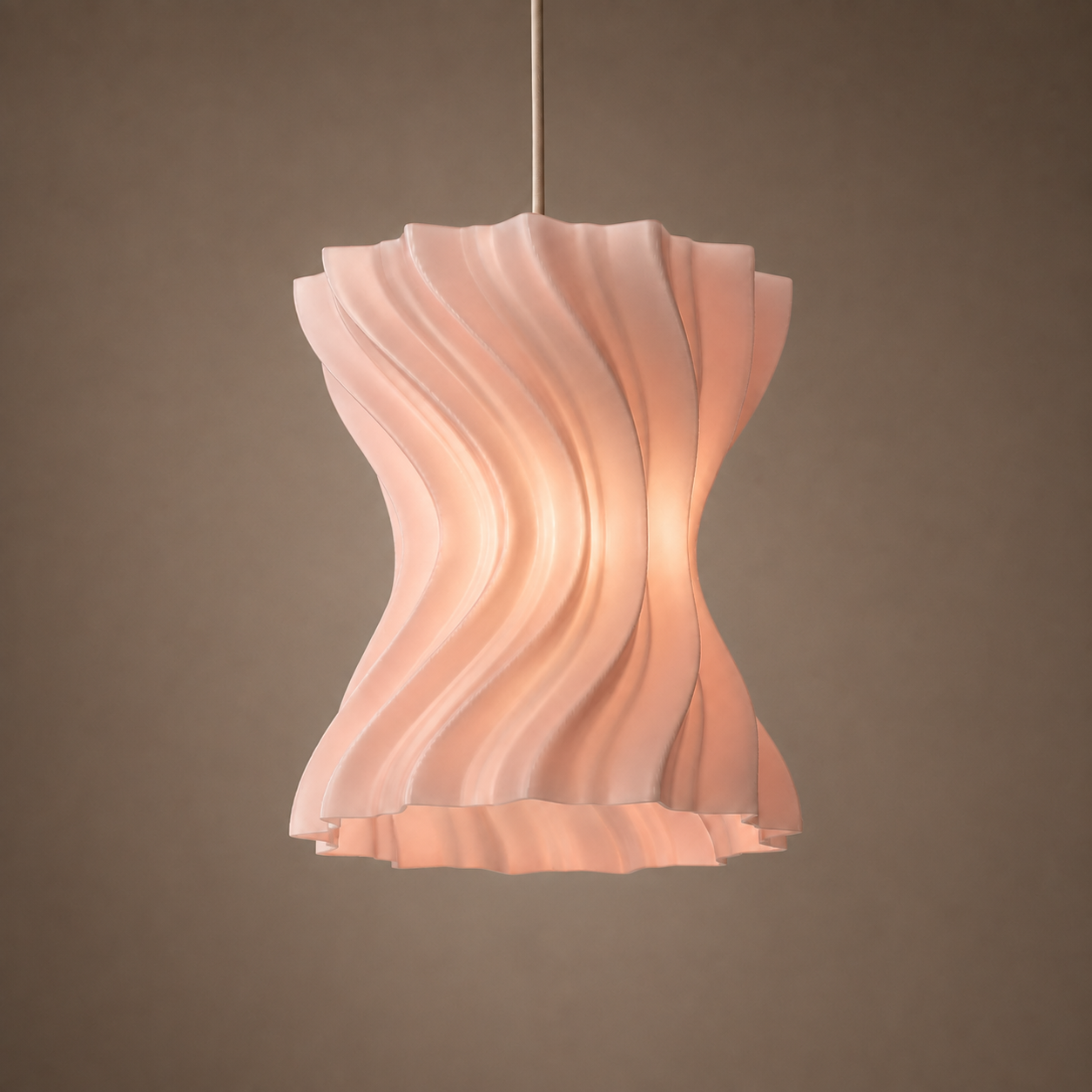 Pink ceiling lamp detail