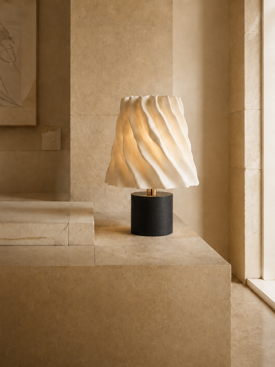 Lampshade in a styled room